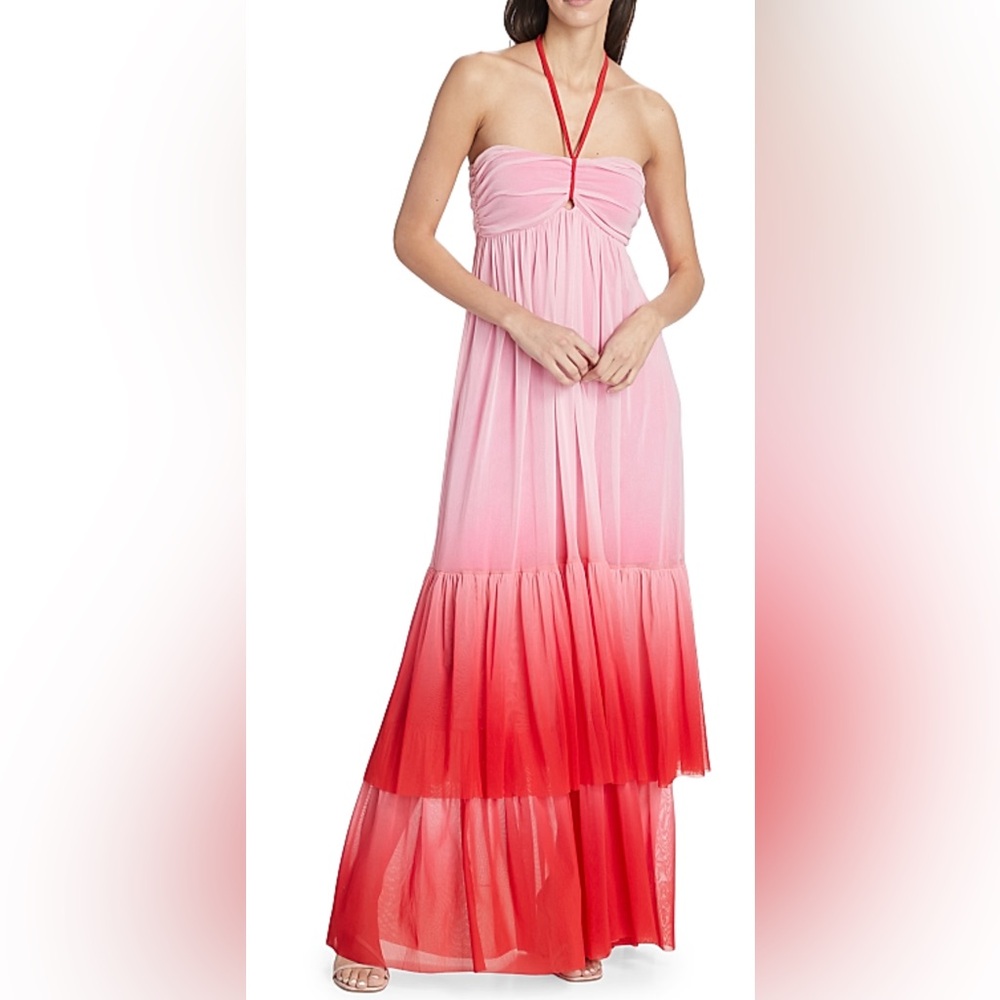 Prabal Gurung Wndrlust Ria Ombré Halter Maxi Dress Size S 1995$